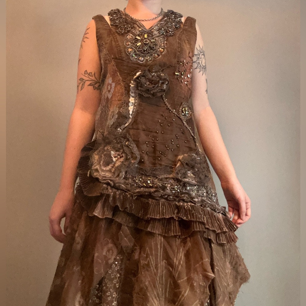 Fairy Whimsigoth asymmetric applique dress - Picture 9 of 15